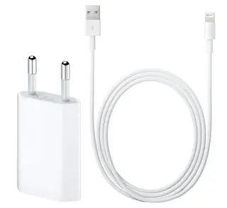 iPhone adapter + 1m lightning kabel Original lader, renovert