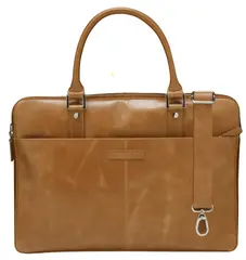 16'' Laptop Bag Rosenborg (2nd gen) Tan Full-Grain Leather