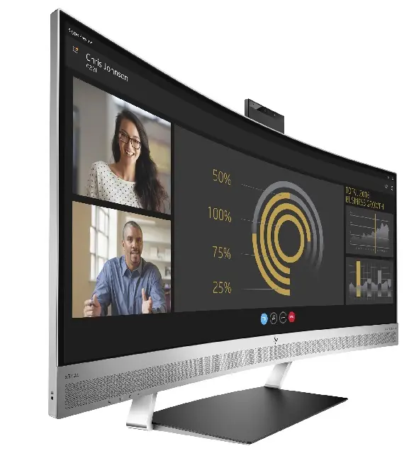 HP EliteDisplay S340C 3440x1440 at 60 Hz, HDMI, Display Port 