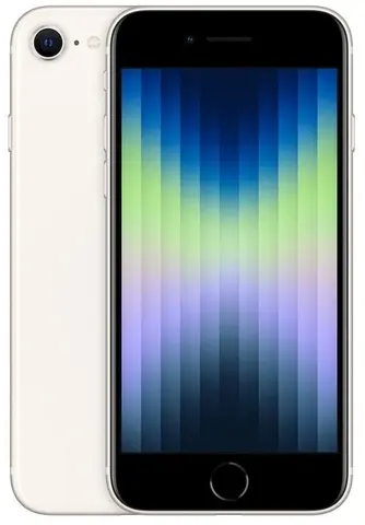 iPhone SE (2022) 128GB Starlight A15 Bionic, True Tone, Trådløs lading