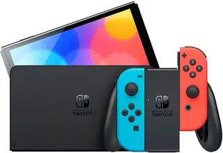 Nintendo Switch 64GB, Neon, 7-tommers OLED-skjerm