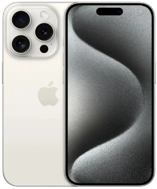 iPhone 15 Pro 128GB Veldig pent brukt, White Titanium 