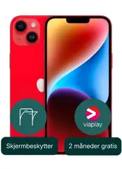 iPhone 14 Plus 128GB Red A15 Bionic, Med skjermbeskytter