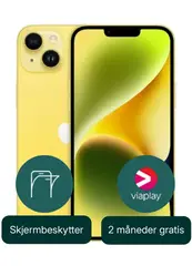 iPhone 14 Plus 128GB Yellow A15 Bionic, Med skermbeskytter