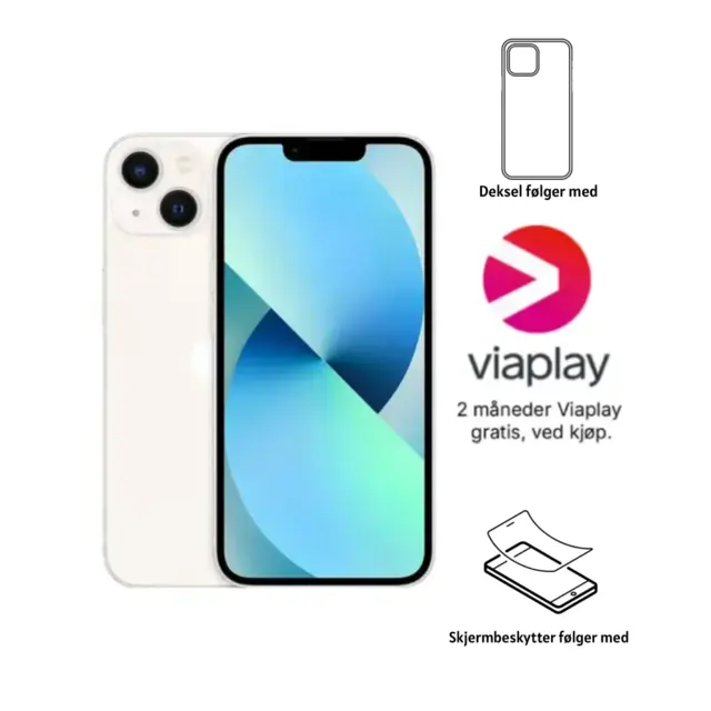 iPhone 13 128GB Som ny, Starlight 